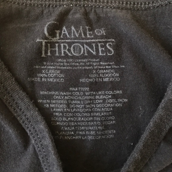 *SOLD* - Game of Thrones Men’s Tank Top - Picture 3 of 5